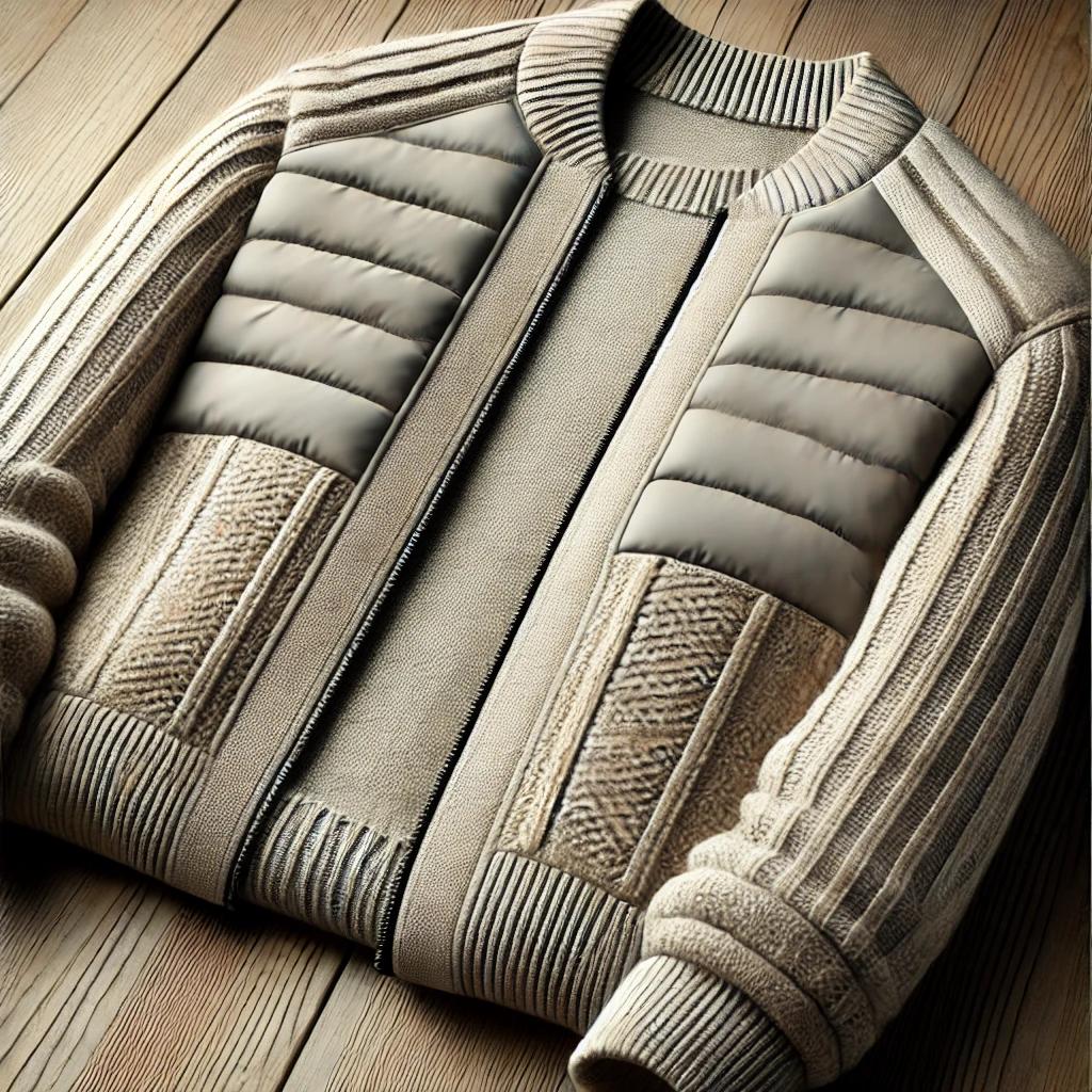 니트 패딩 가디건