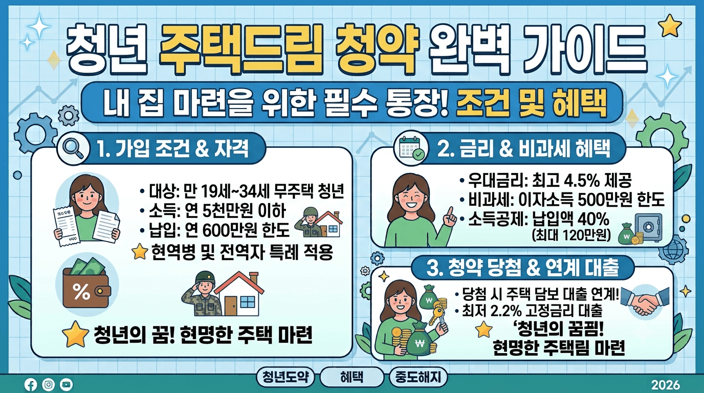 청년 주택드림 청약통장 조건 혜택|내 집 마련을 위한 필수 통장