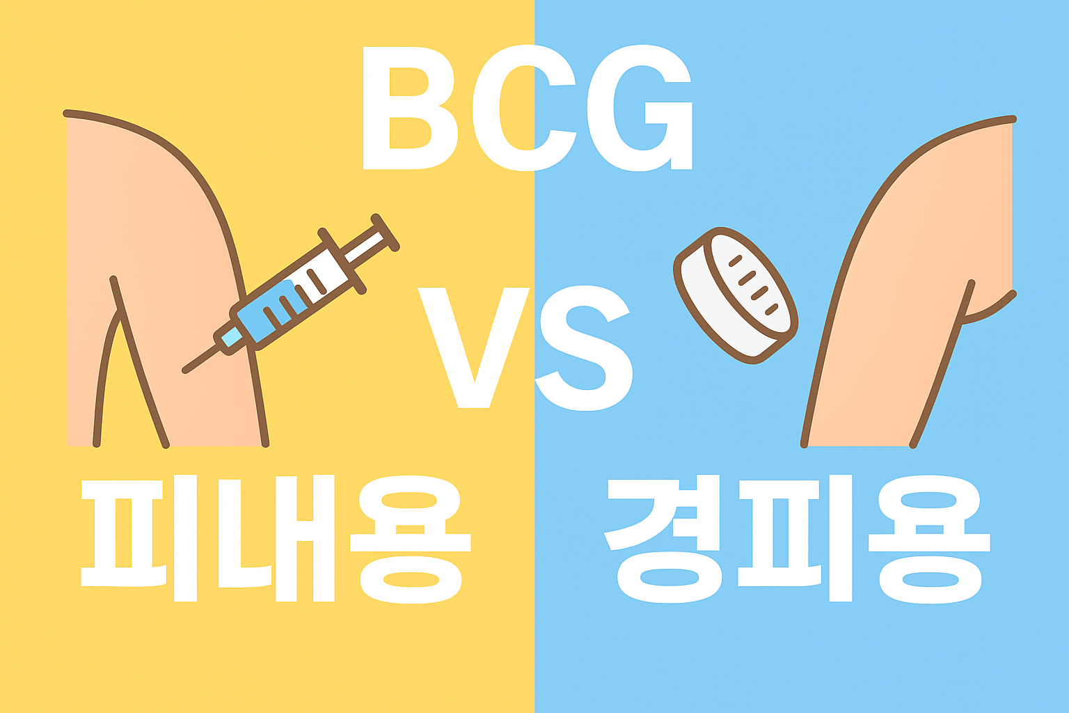 BCG 피내용 vs 경피용 차이점