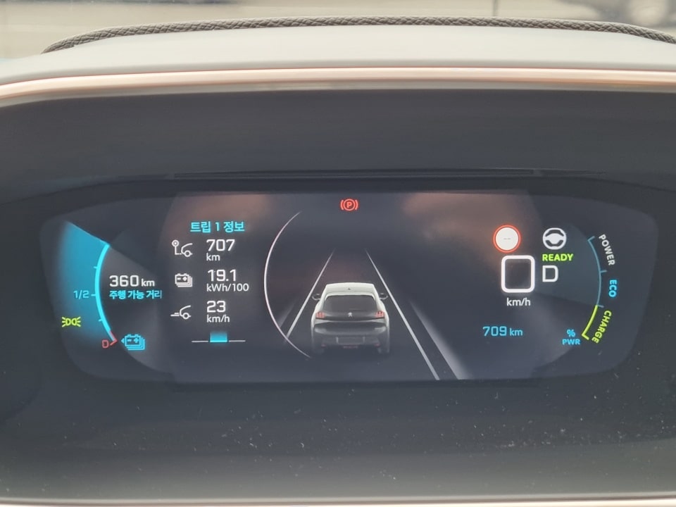 e-208 GT의 계기판입니다.