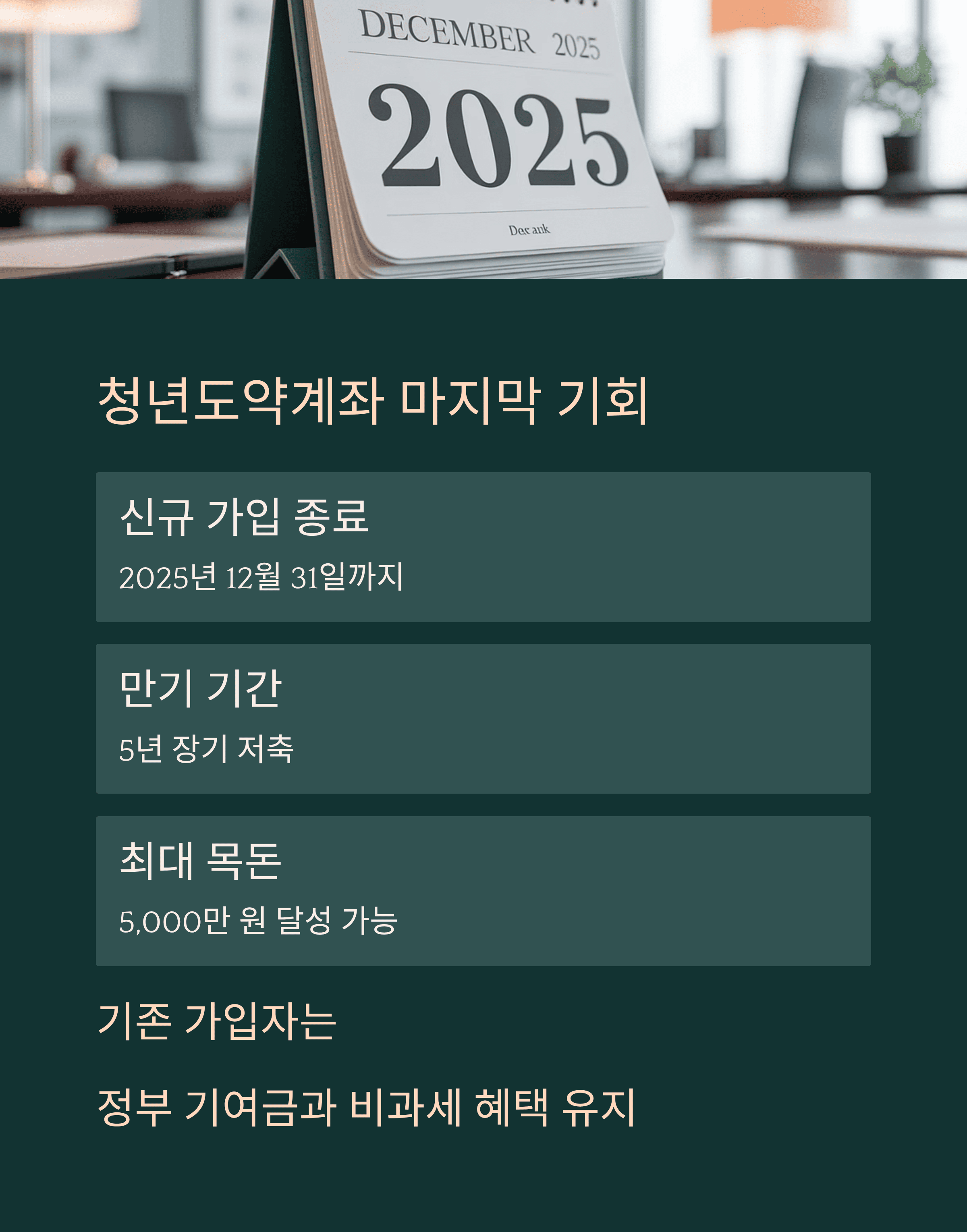 청년 도약 계좌 마지막 기회
