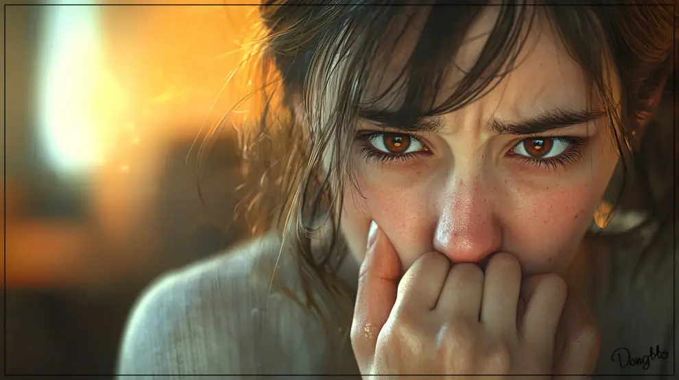 임신-극초기-증상으로-인해-냄새에-민감해져-코를-입으로-막고-있는-여성의-모습