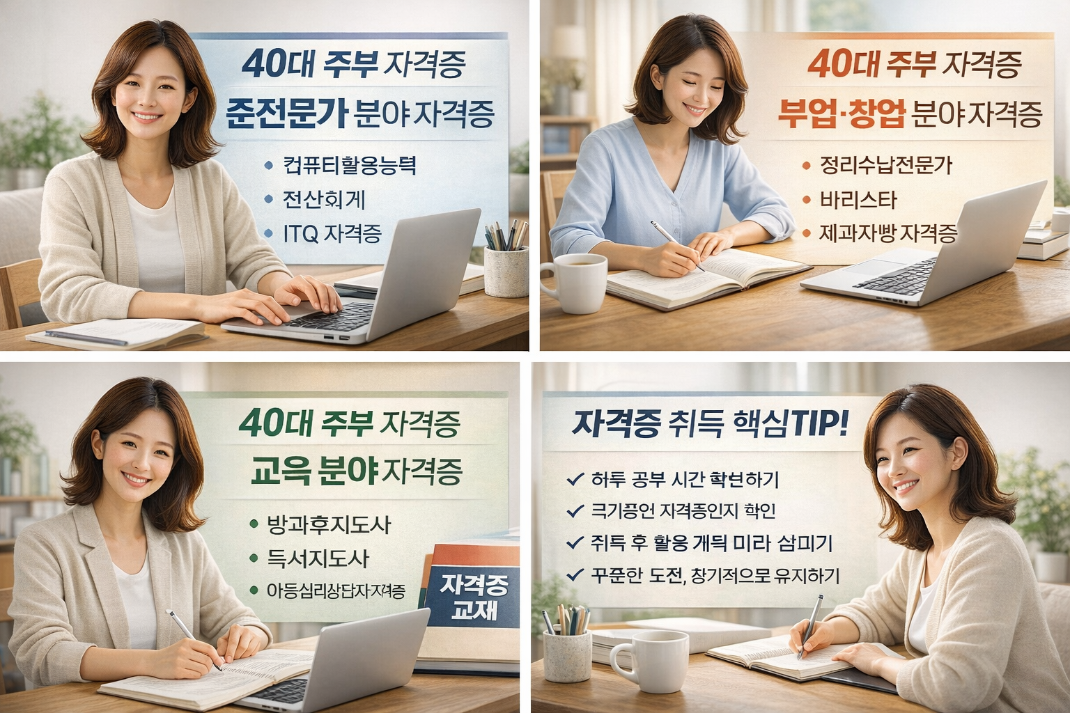 40대 주부가 딸 수 있는 자격증