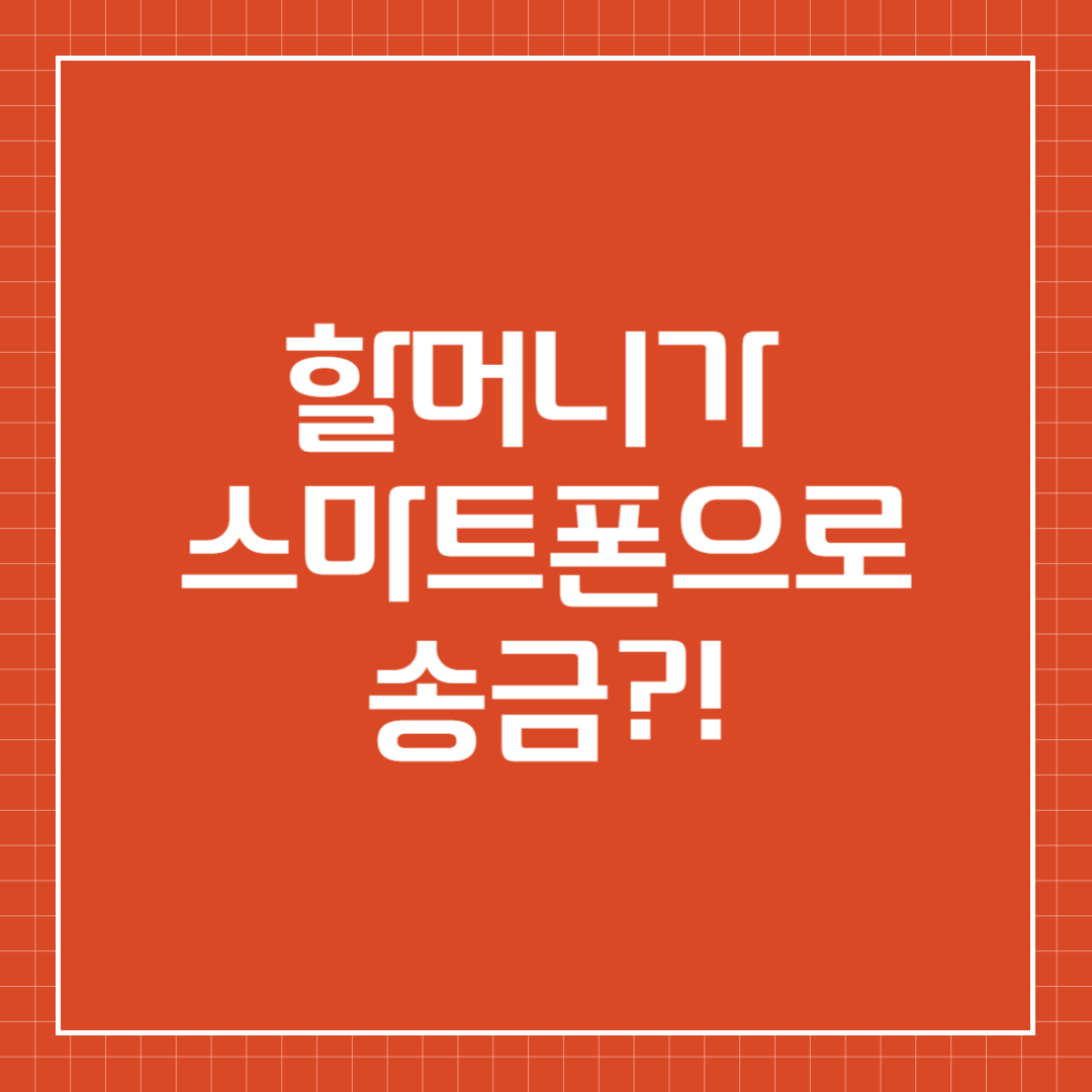 스마트폰으로 송금하는 할머니들