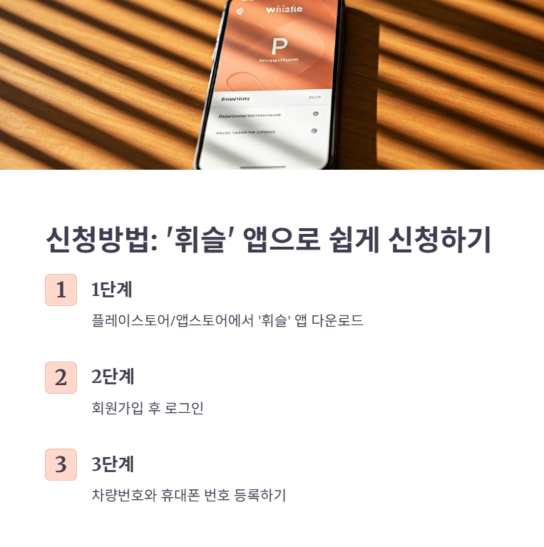 전국 통합신청 방법 (휘슬 앱 활용)