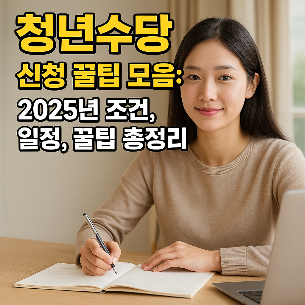 청년수당 신청 꿀팁 모음: 2025년 조건, 일정, 꿀팁 총정리
