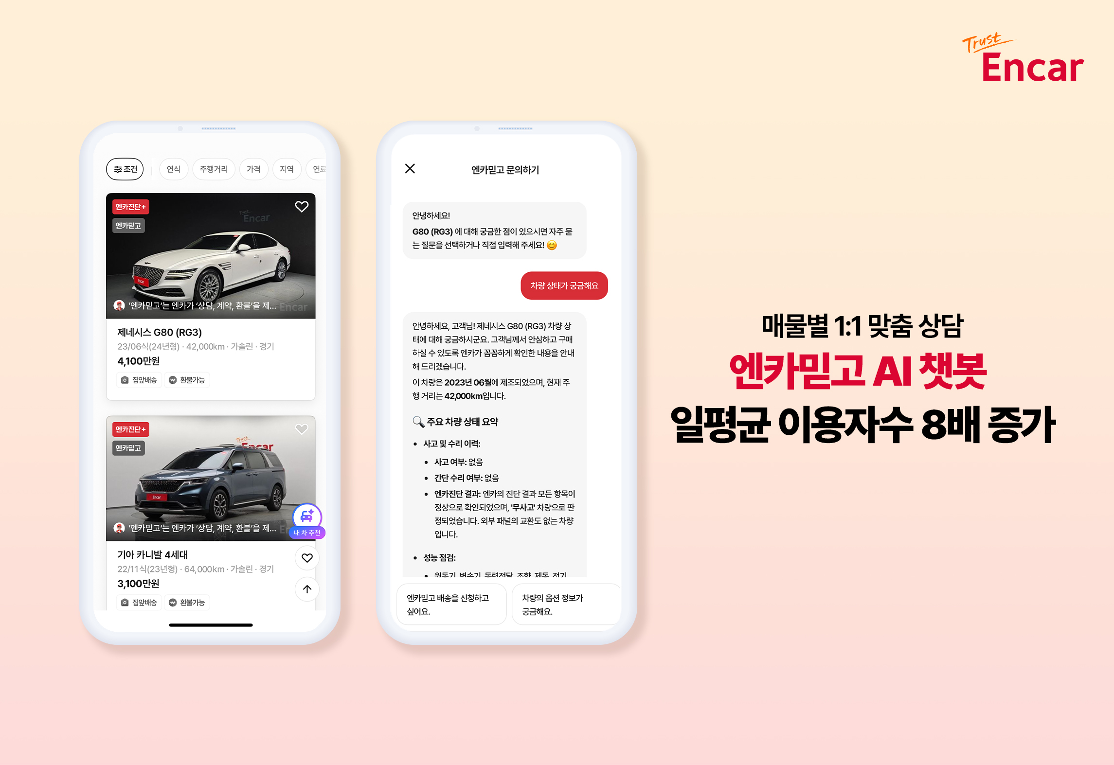 엔카닷컴 안내 포스터