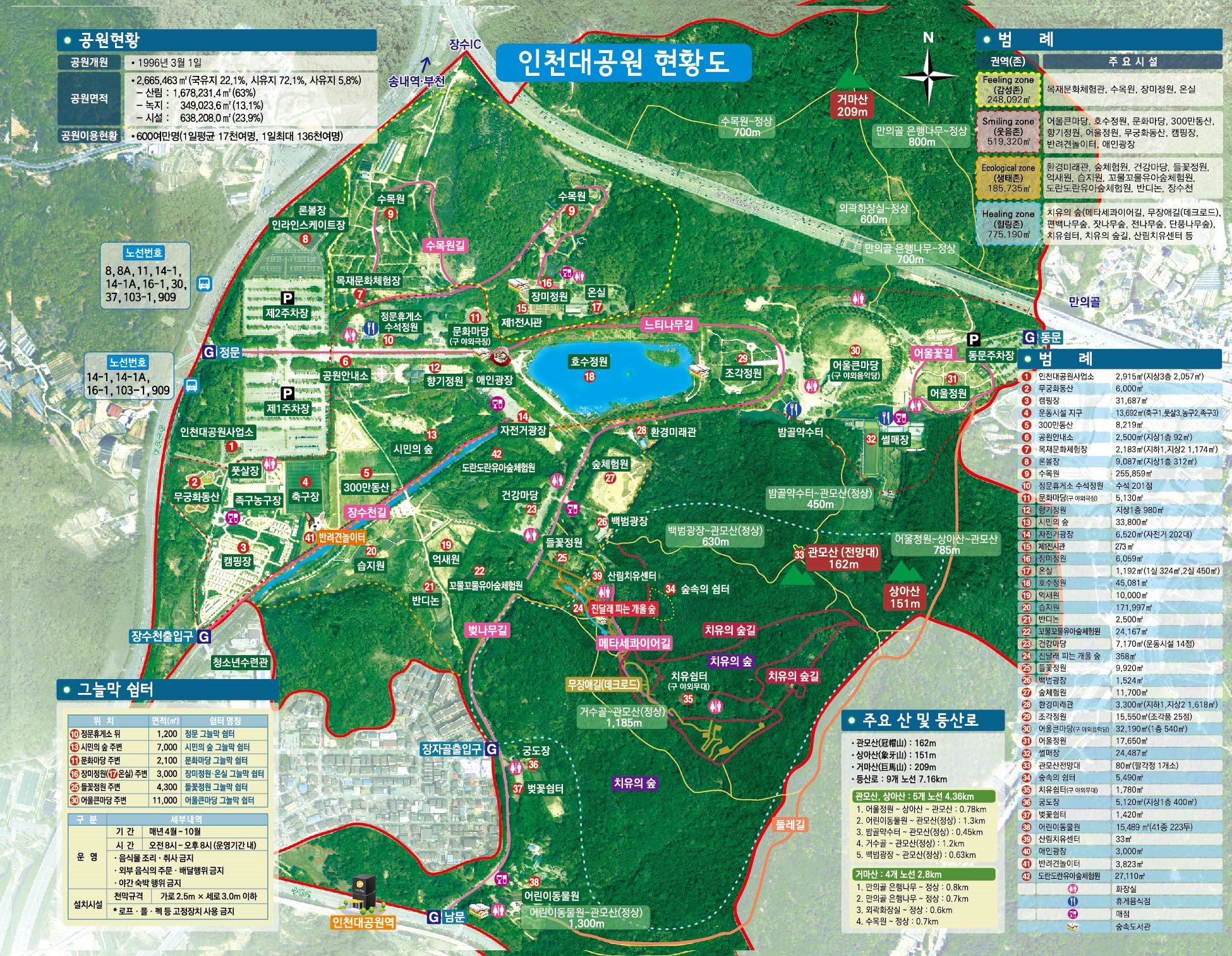 인천대공원 전체지도