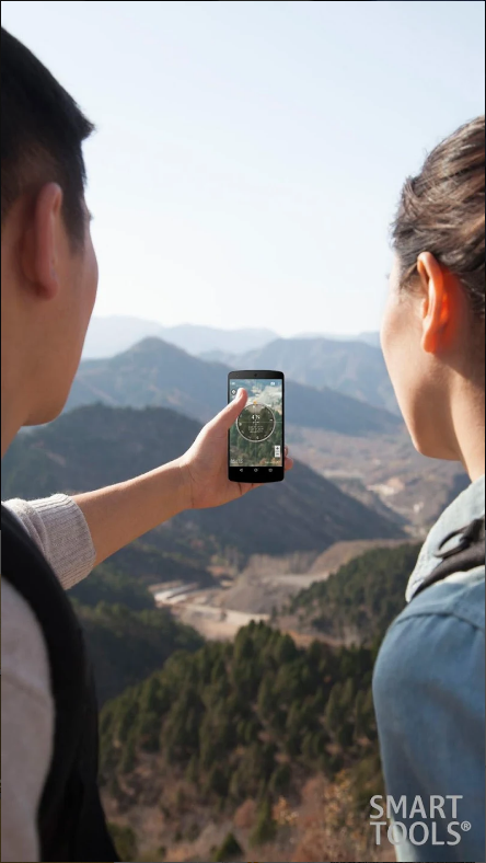 나침반 어플(Smart Compass), 나침반 앱, GPS와 지도를 지원