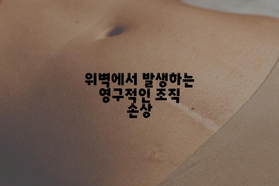 위벽에서 발생하는 영구적인 조직 손상