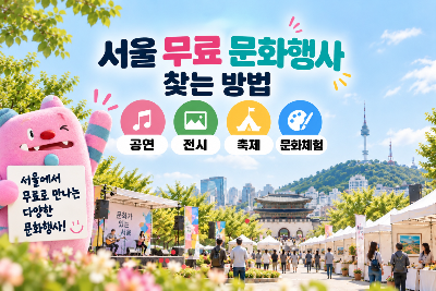 서울 무료 문화 행사 찾는 방법, 주말 나들이 전 확인할 곳