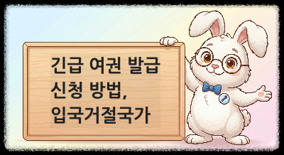 긴급 여권 발급, 신청방법,입국거절 국가