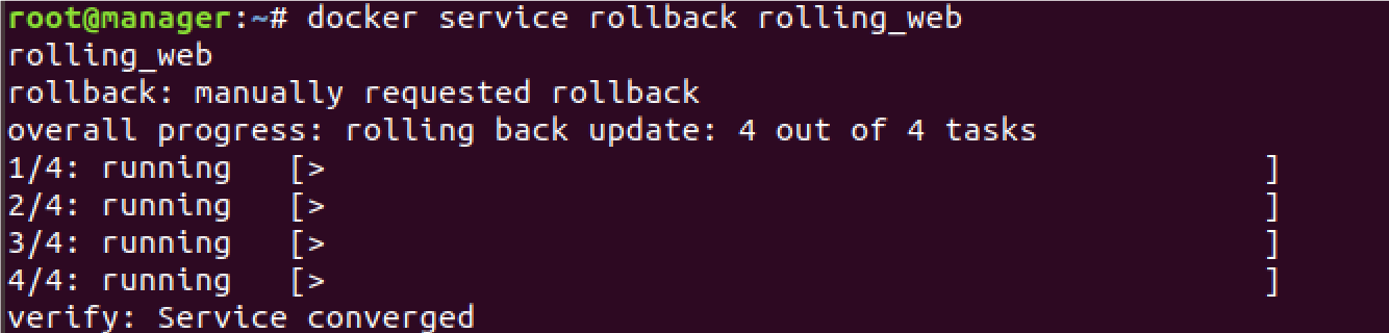 service rollback