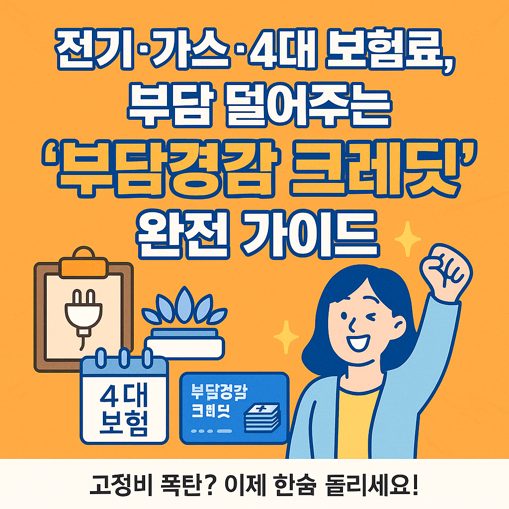 전기·가스·4대 보험료, 부담 덜어주는 ‘부담경감 크레딧’ 신청방법 가이드