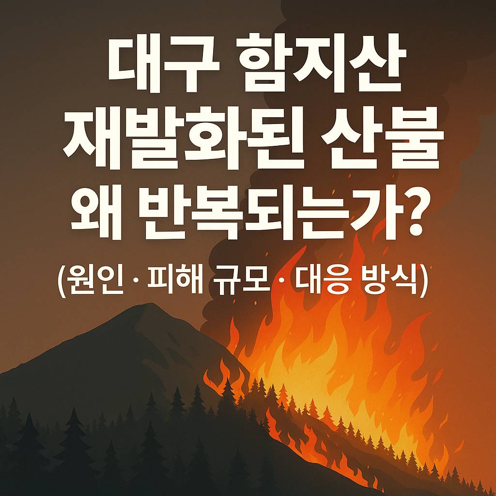 대구 함지산 재발화된 산불