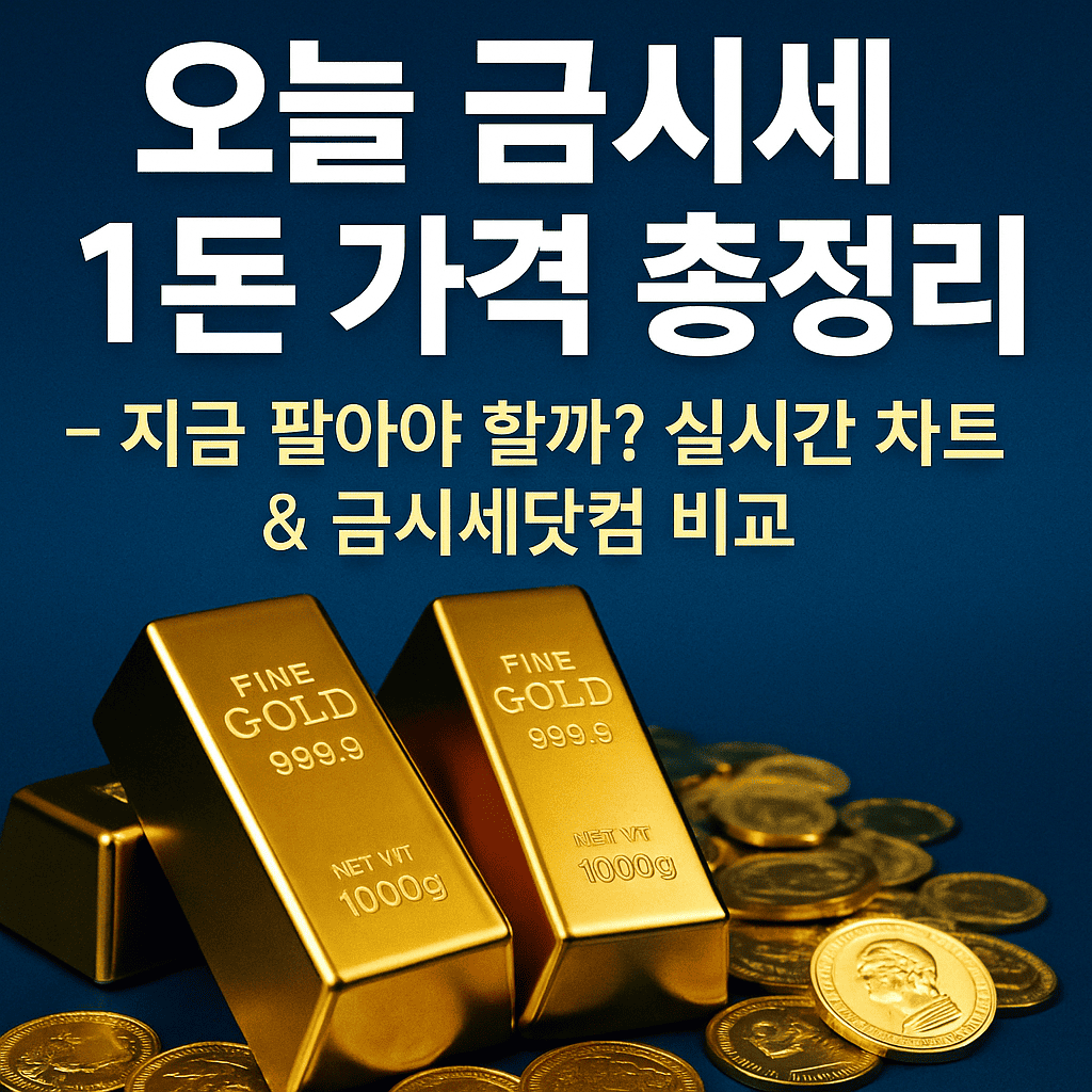 2025년 오늘 금시세 1돈 가격 및 실시간 금값 차트 썸네일 이미지