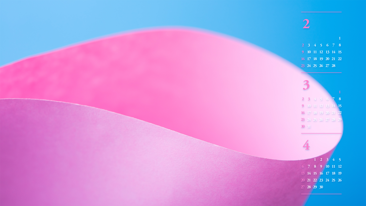 07 핑크 종이 B - 2025년3월 노트북배경화면