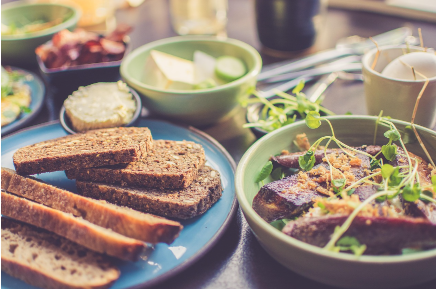 Bread, Breakfast, Dishes image.