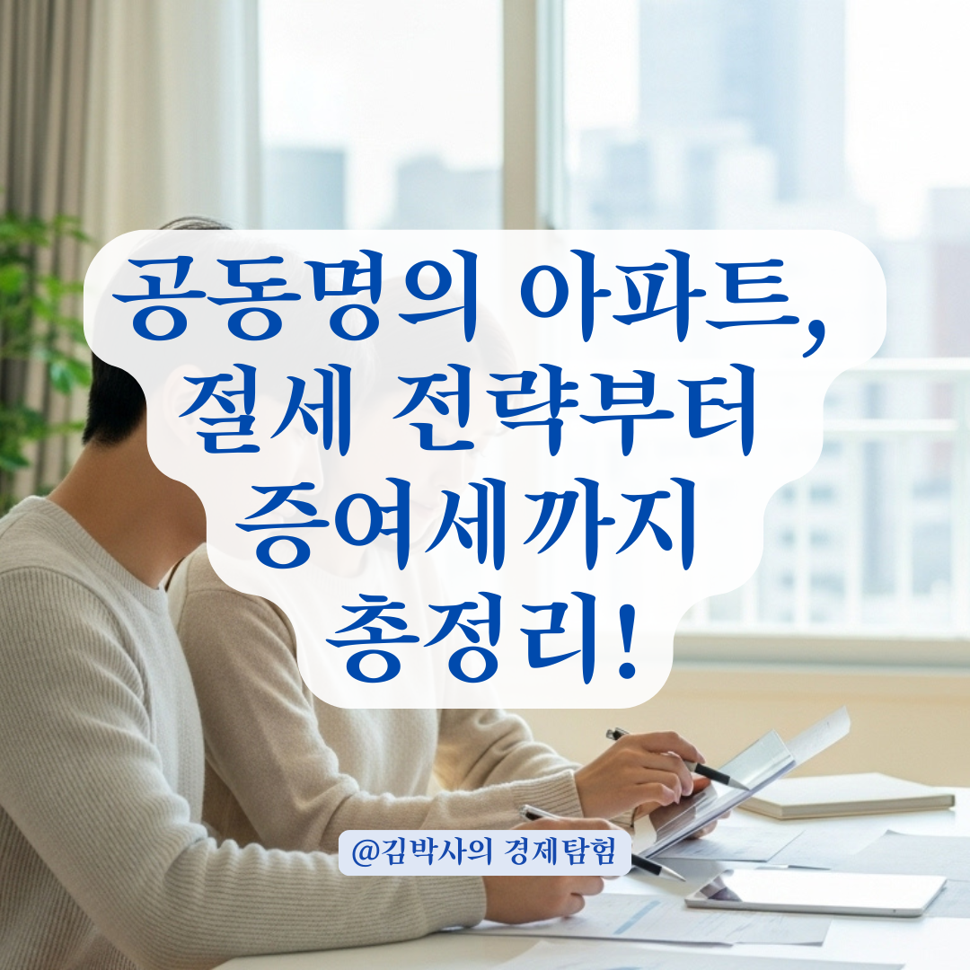 결혼 앞두고 아파트 공동명의 고민 중이라면, 취득세 절세 포인트와 주의할 세금 이슈 총정리.