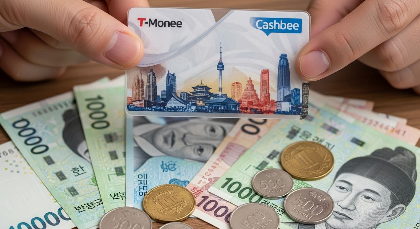 편의점 카운터에서 티머니 환불을 진행하는 장면