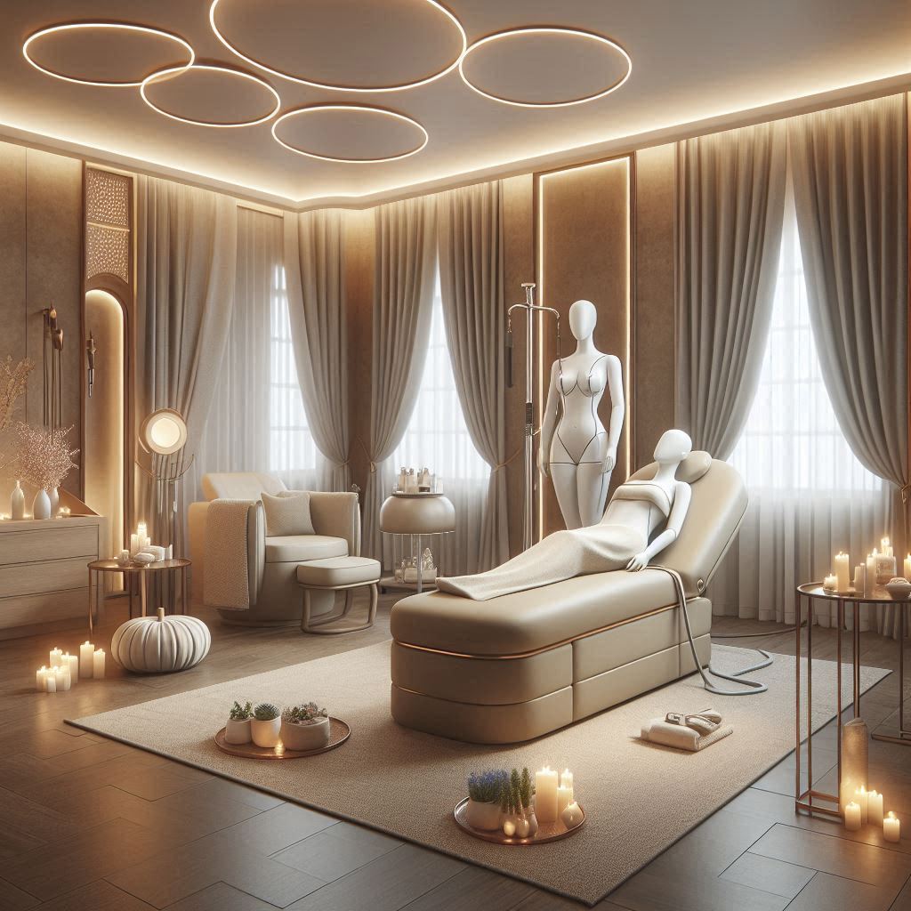 피부,체형관리 샵 배경