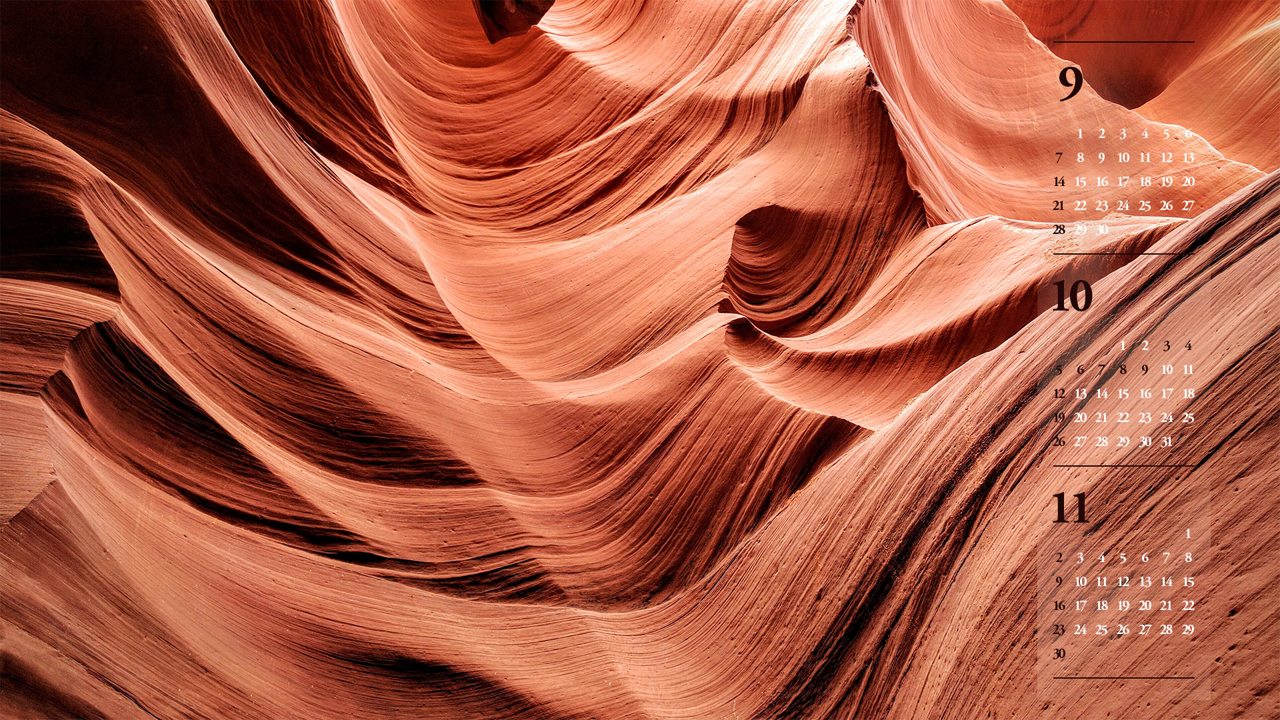 09 엔텔로프 벽 B - 2025년10월 노트북배경화면