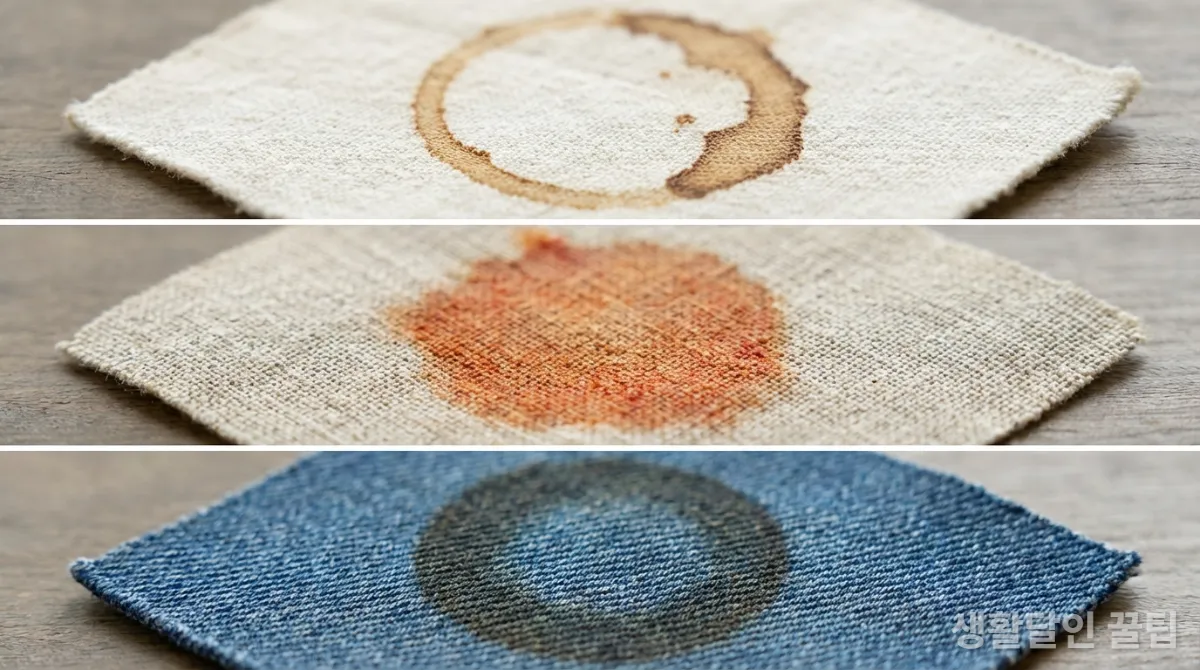 다양한 옷 얼룩의 종류와 특징
