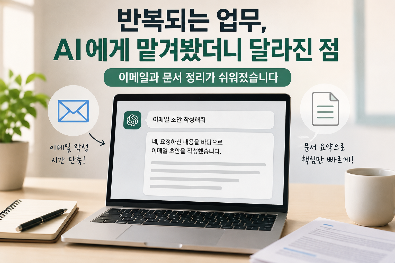 반복되는 업무, AI에게 맡겨봤더니 달라진 점