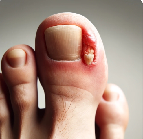 발톱이 살을 파고들때 모습