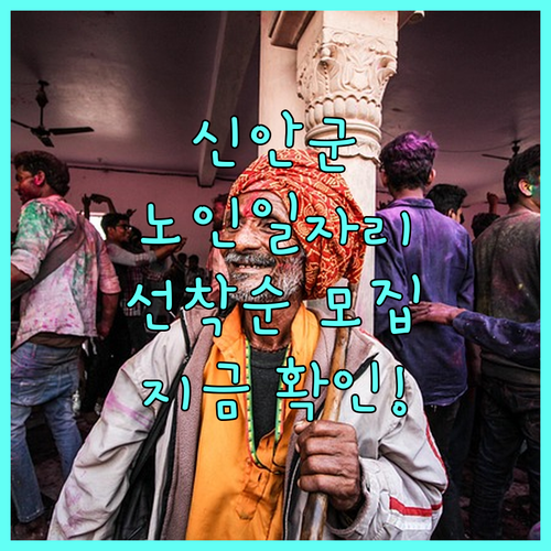 신안군 노인일자리 사업 유형별 모집 ..