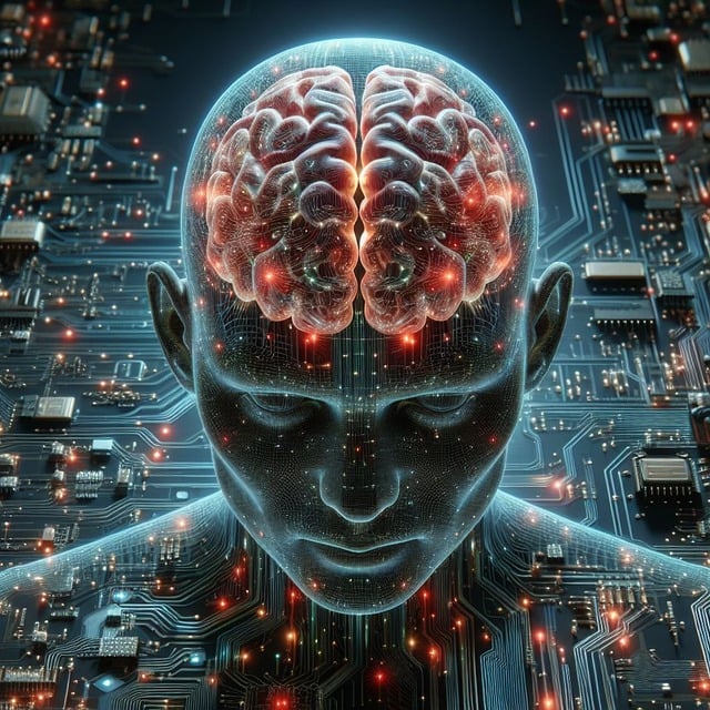 머리의 뇌가 활성화 되어가는 이미지