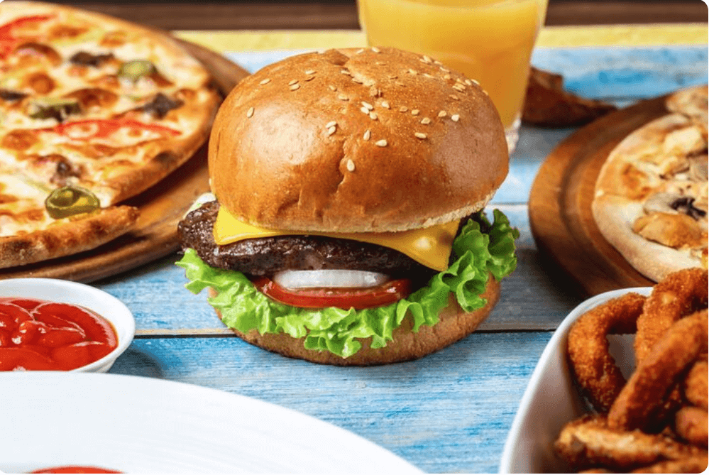 햄버거와 피자 등 몸에 안 좋은 음식