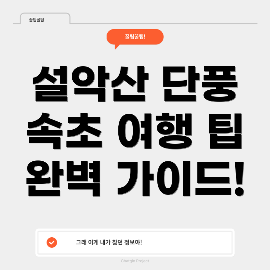 설악산 단풍