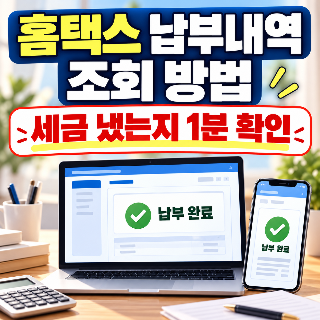 홈택스 납부내역 조회 방법
