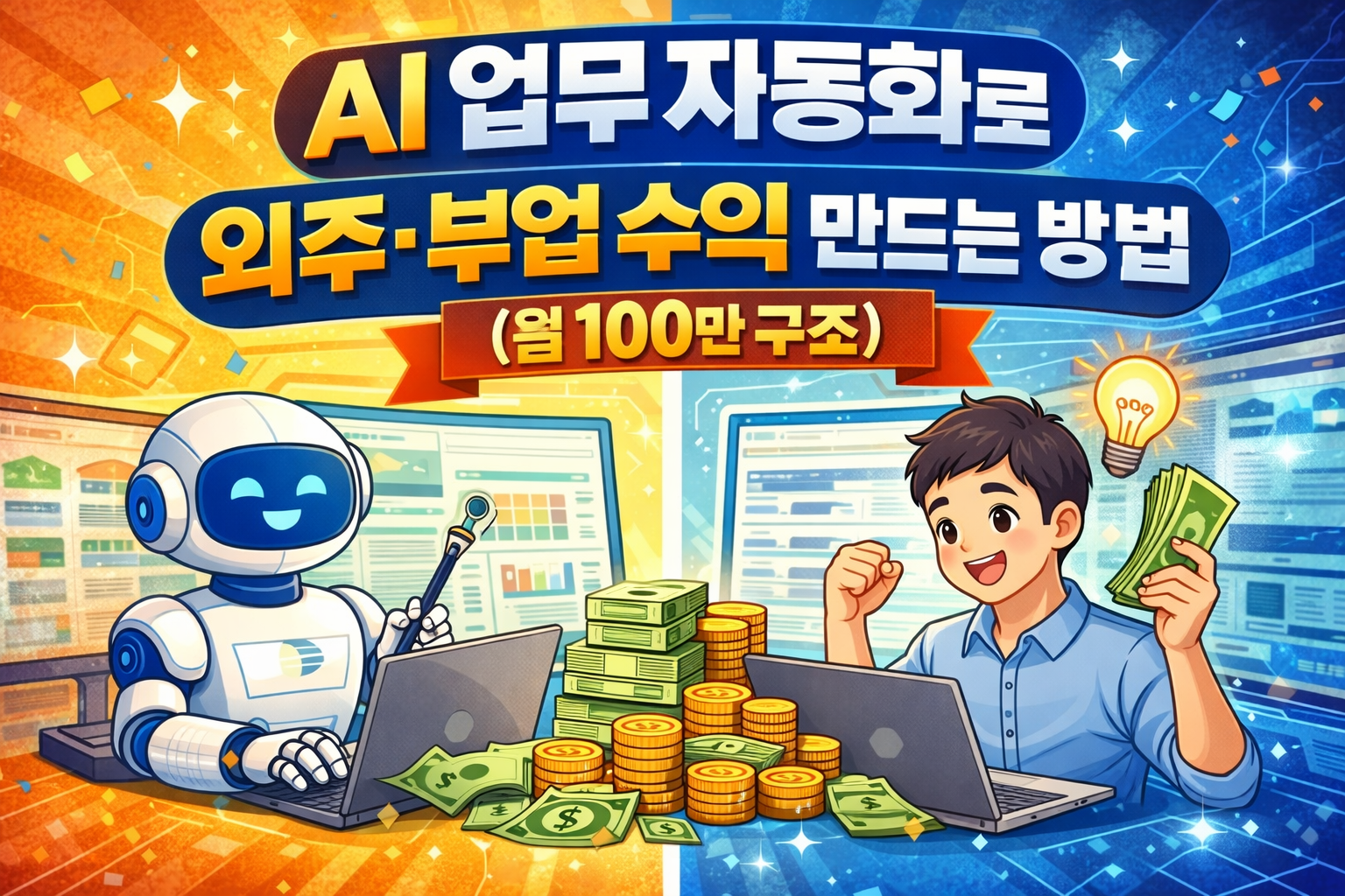 AI 업무 자동화로 외주&middot;부업 수익 만드는 방법