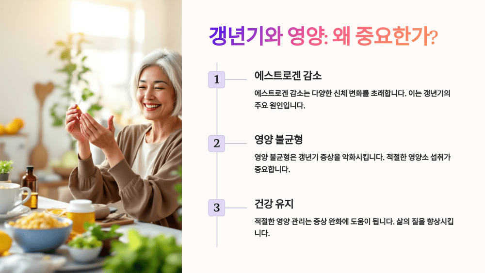 갱년기와 영양: 왜 중요한가?