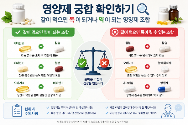 영양제 궁합 확인하기