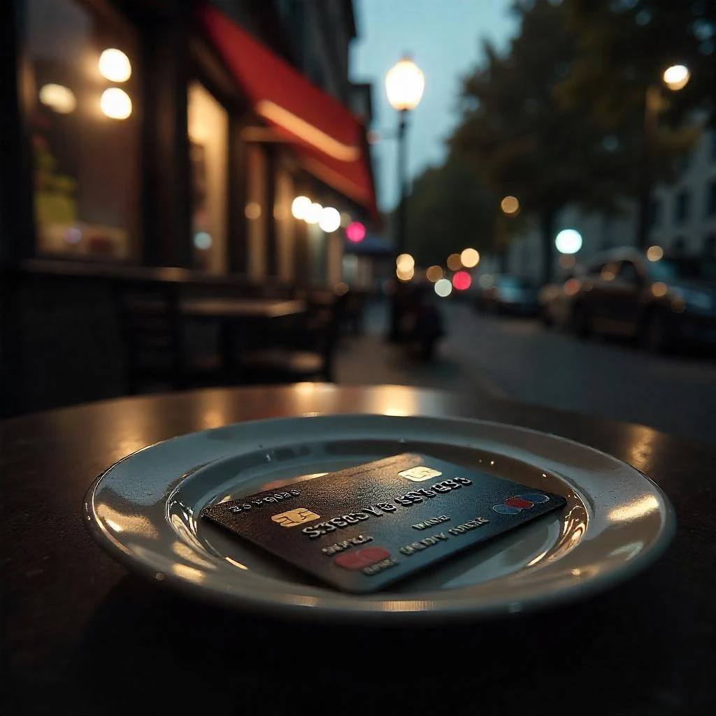 자영업자가 카드 정산내역을 점검하는 모습