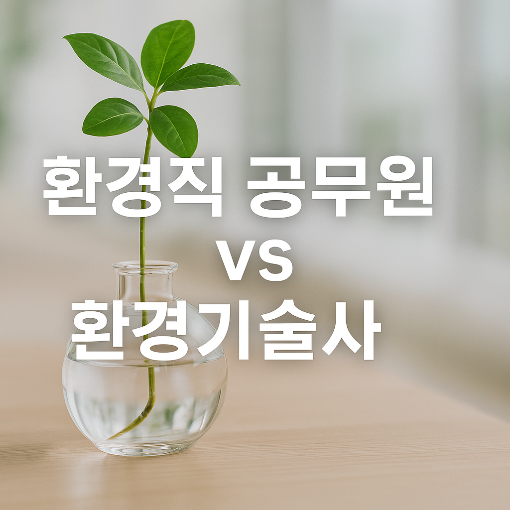 환경직공무원 환경분야 기술사 진로 비교