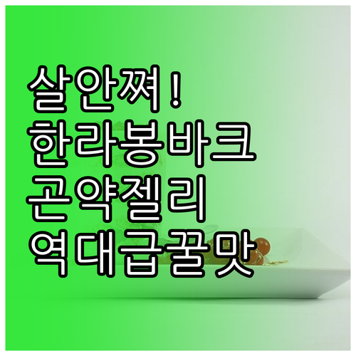 살 안 찌는 한라봉 요거트 바크와 곤..