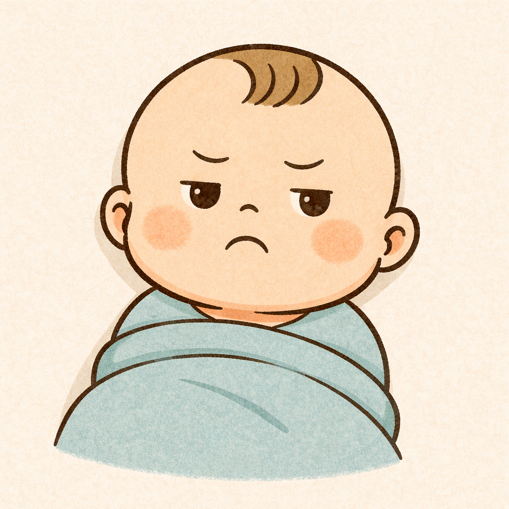 신생아 표정 변화와 관련된 사진