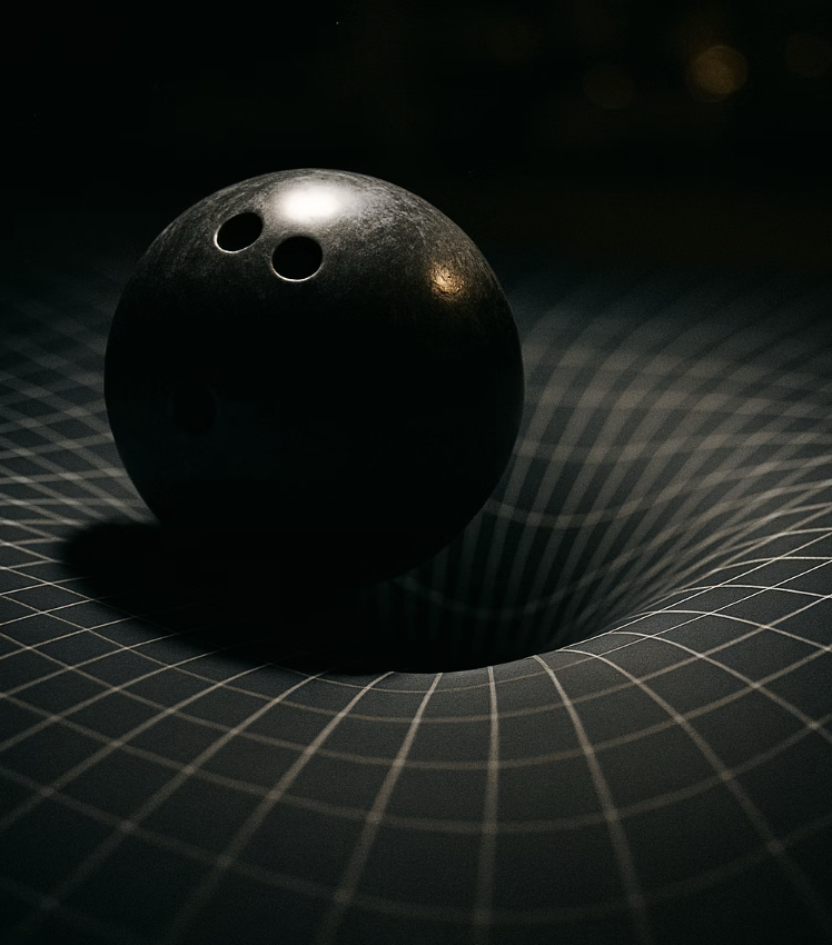 거대한 볼링공과 휘어지는 시공간