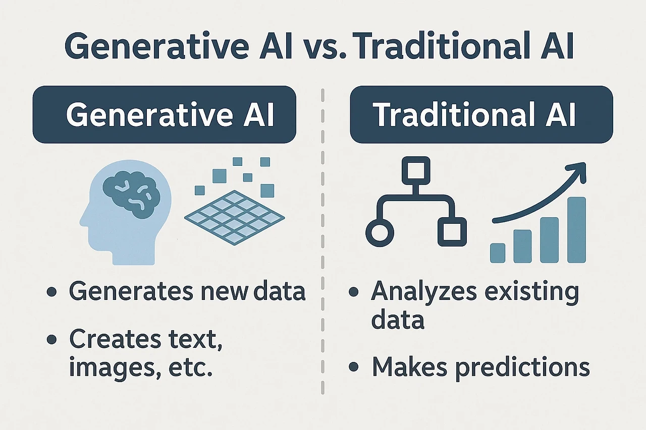 생성형 AI vs 전통 AI 차이점
