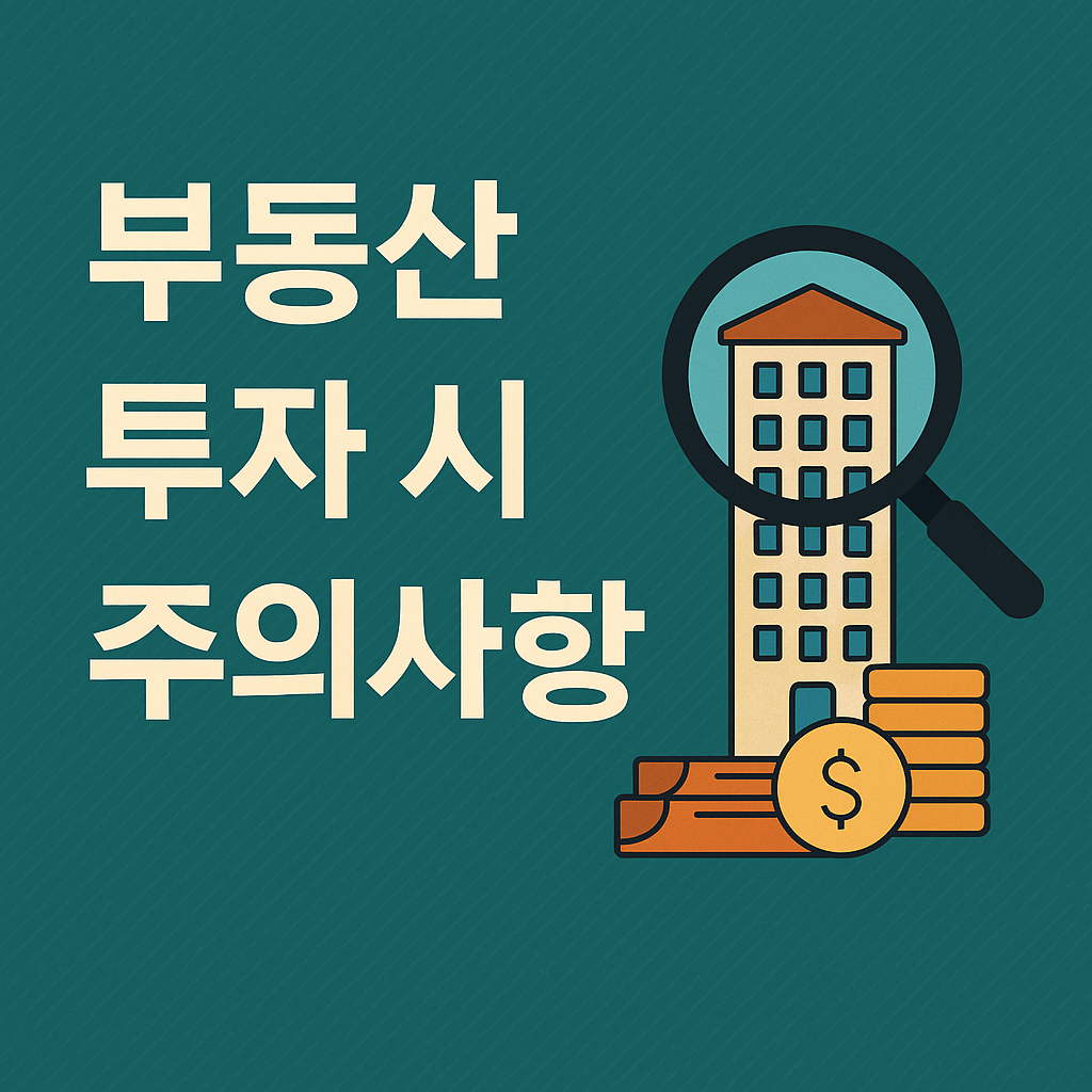 한국 부동산 투자 시 주의사항