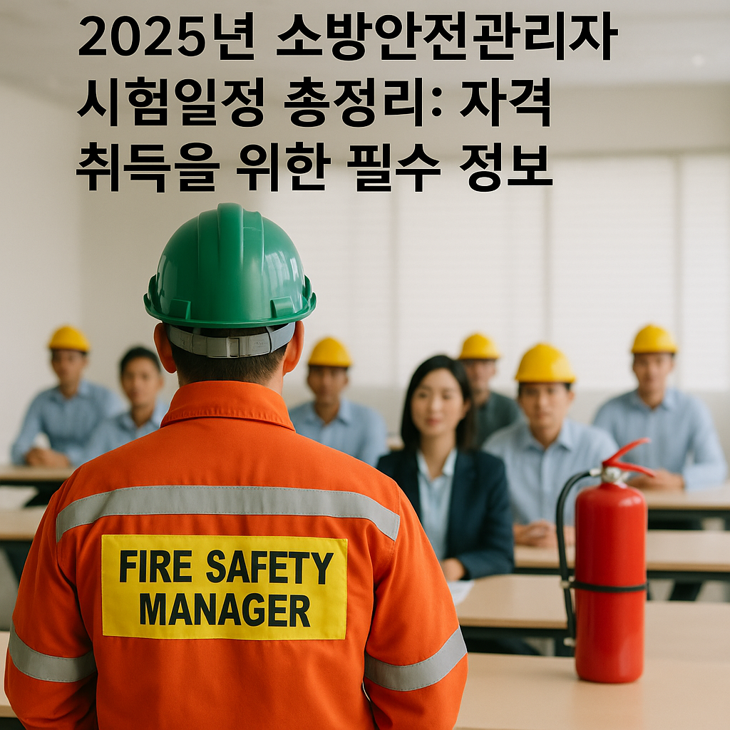 소방안전관리자 교육 장면에서 강사와 수강생들