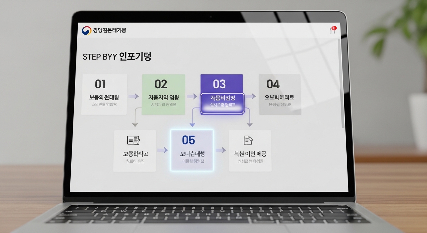 폐업지원금 신청 절차 단계별 안내 이미지