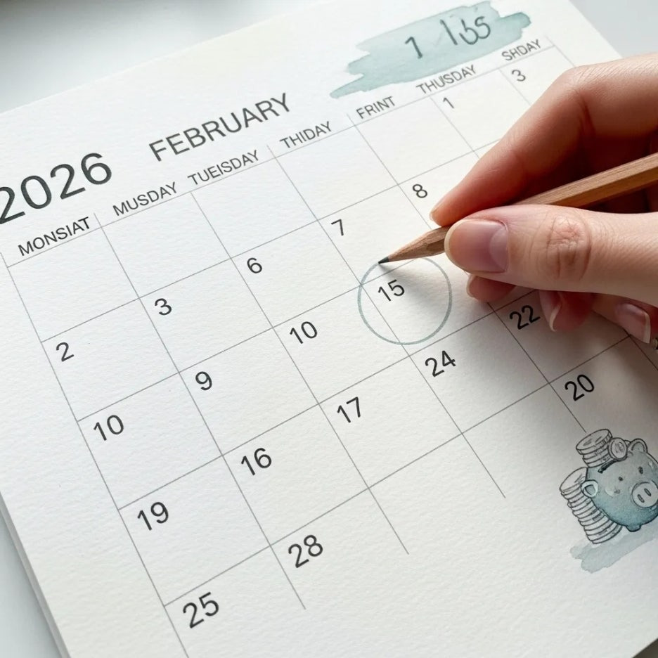 2026년 2월 달력에 표시된 중요한 날짜들