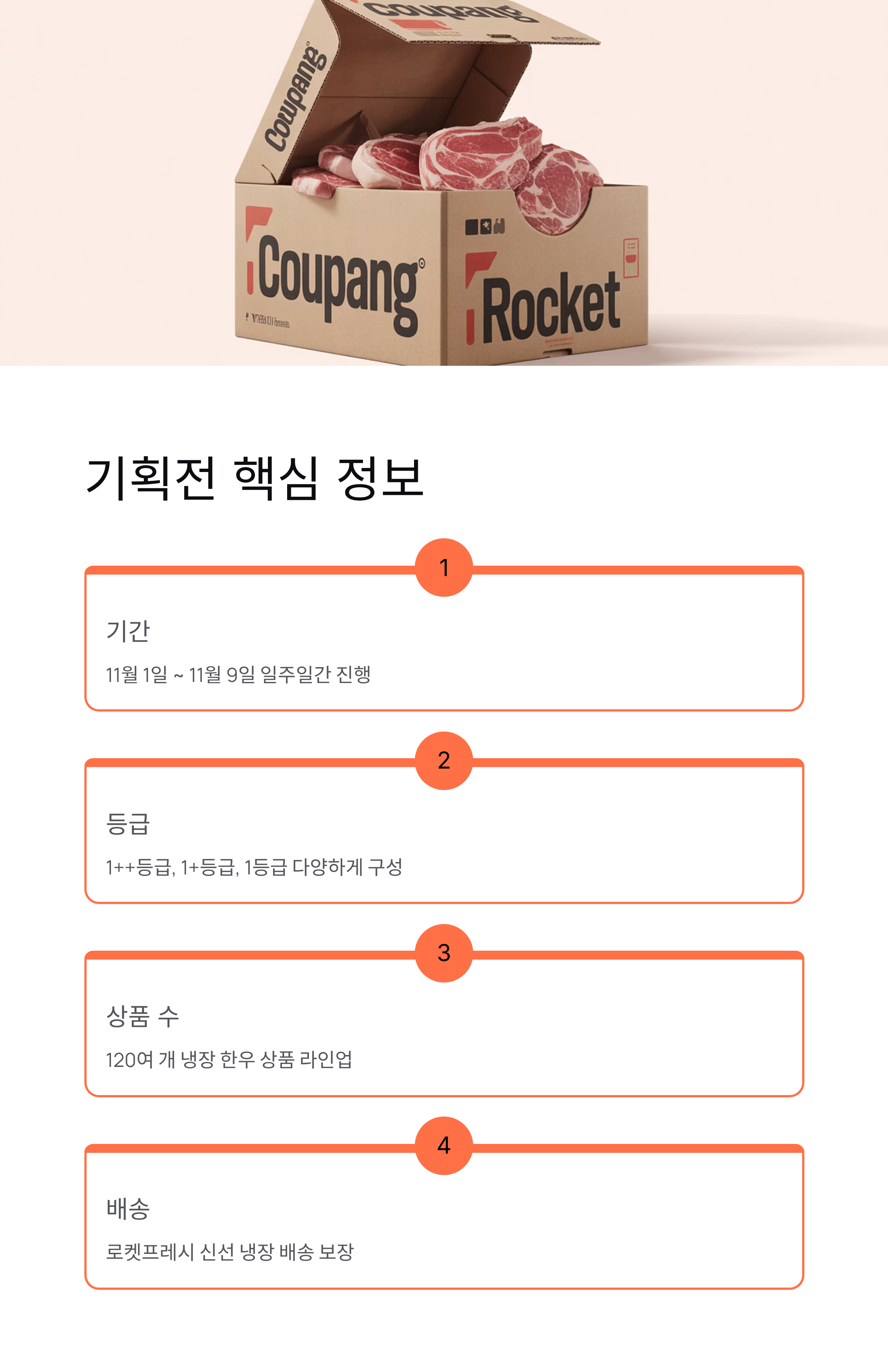 쿠팡 한우데이 기획전, 1++등급 저온숙성 한우 특가!