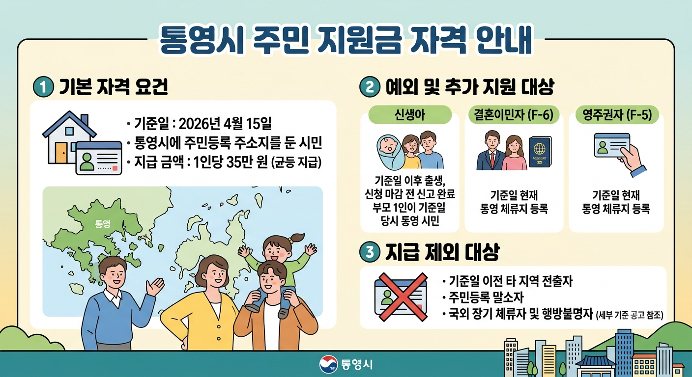 통영민생지원금자격