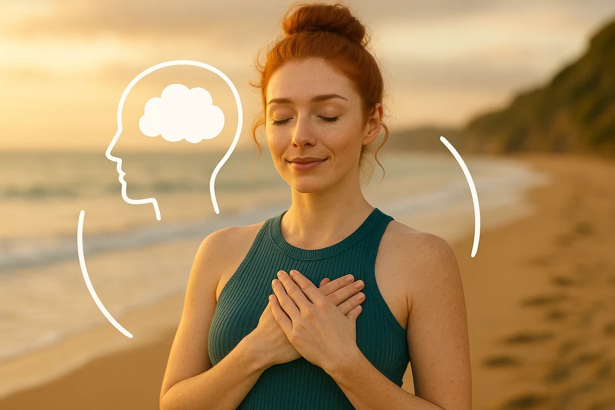 ACT 감정 수용을 실천하는 여성의 모습